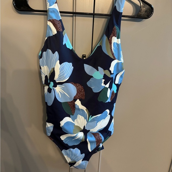 NWT Athleta Seychelles hero bloom dress blue one piece swimsuit XS - Picture 2 of 9